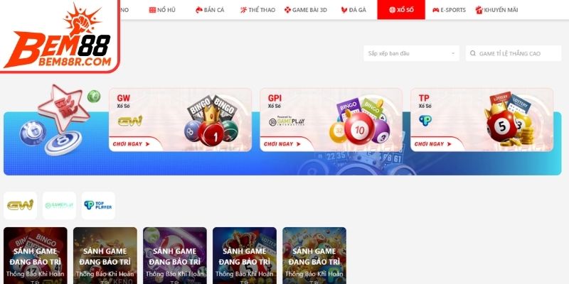 Khám phá thiên đường của sảnh Xổ Số BEM88  